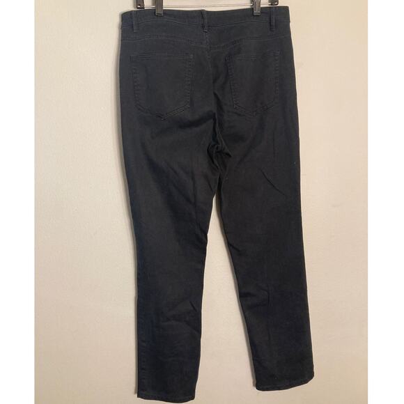 J. Jill Smooth Fit Straight Leg Dark Navy Denim Jeans ~ Sz 12 Basic Perfection! - Picture 2 of 5